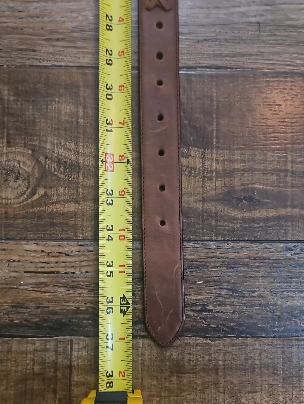 Brighton Men's Brown Leather Braided Belt with Aztec Design Inlay Size 34